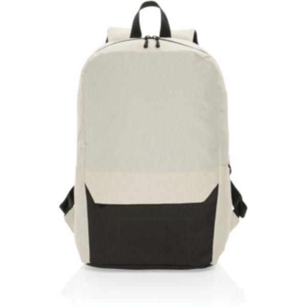 Kazu AWARE™ RPET basis 15.6" laptoprugzak — drukvlak artikel voorzijde onder