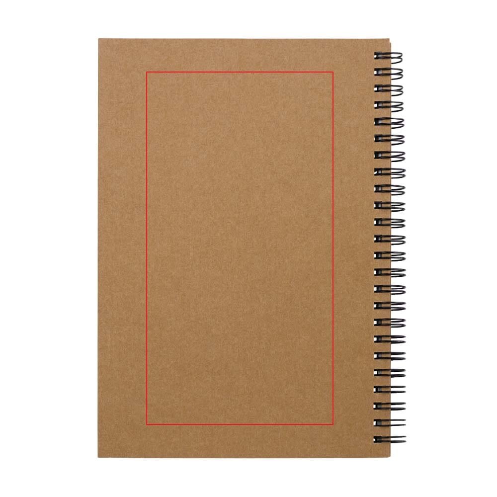 Rock paper notitieboek A5 — drukvlak achterzijde
