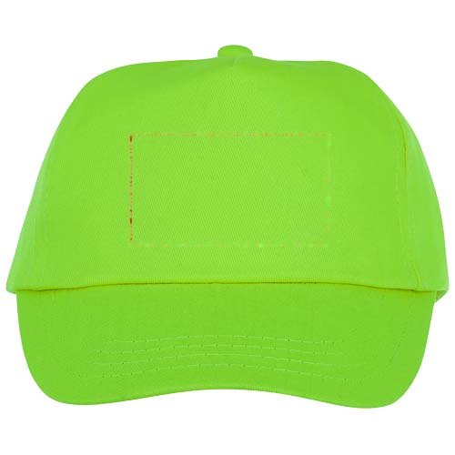 Feniks 175 g/m² 5 panel kinder cap — drukvlak voorzijde