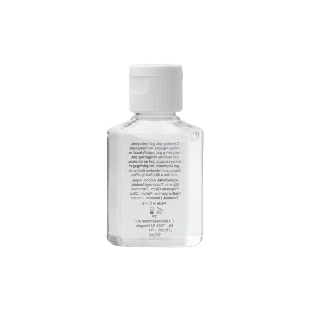 Reinigende handgel 30ml — drukvlak gehele achterkant
