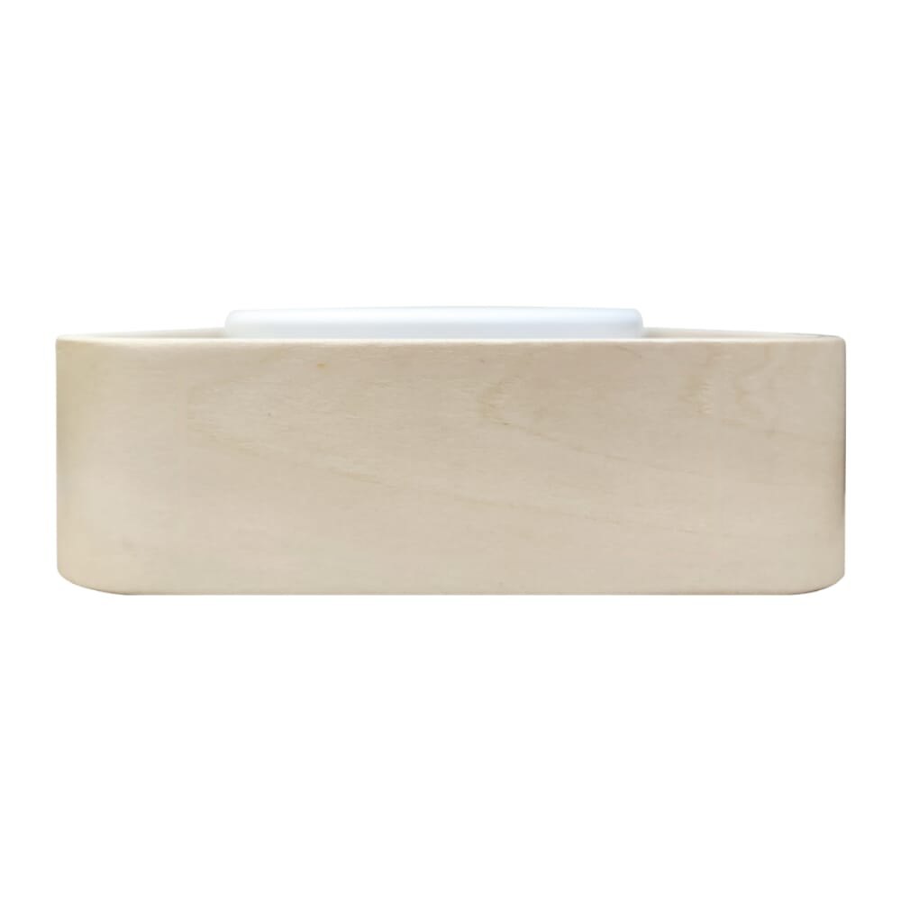 Coollux multifunctionele LED-lamp met bamboe handvat — drukvlak rechts van het handvat