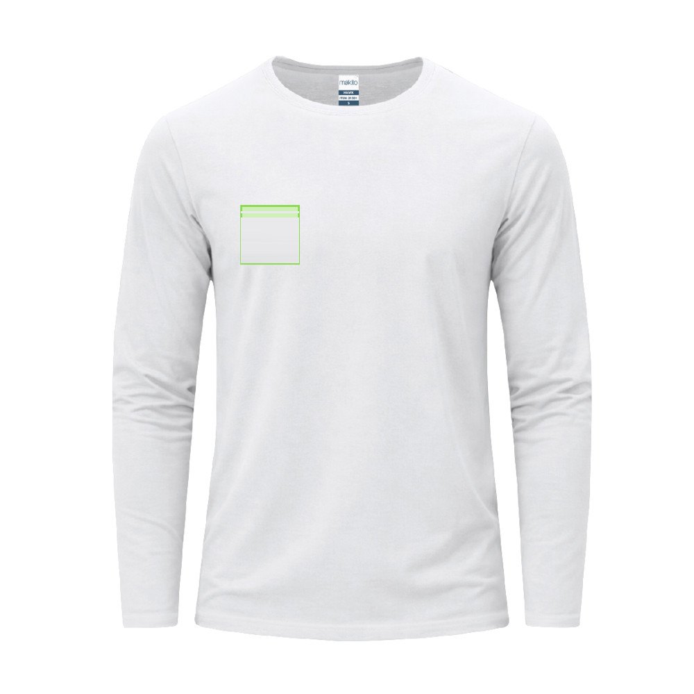 Wit T-Shirt Volwassene Plint — drukvlak rechterborst