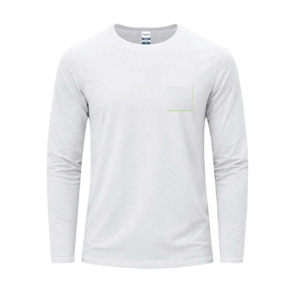 Wit T-Shirt Volwassene Plint — drukvlak linkerborst