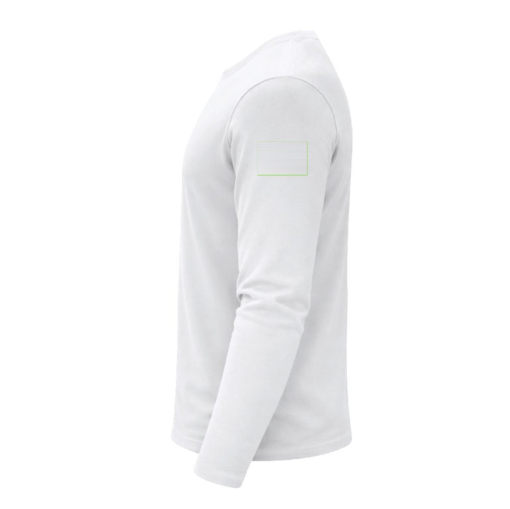 Wit T-Shirt Volwassene Plint — drukvlak linkermouw
