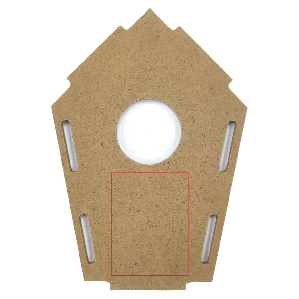 Vogelhuisje bouwpakket — drukvlak voorzijde
