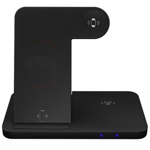 SCX.design W28 3-in-1 draadloos oplaadstation met telefoonstandaard — drukvlak voorzijde