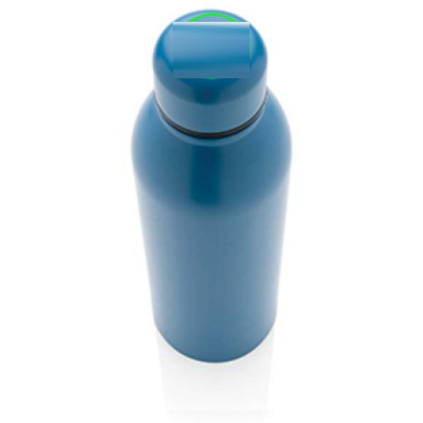 RCS gerecycled roestvrijstalen vacuümfles 500ML — drukvlak artikel bovenzijde