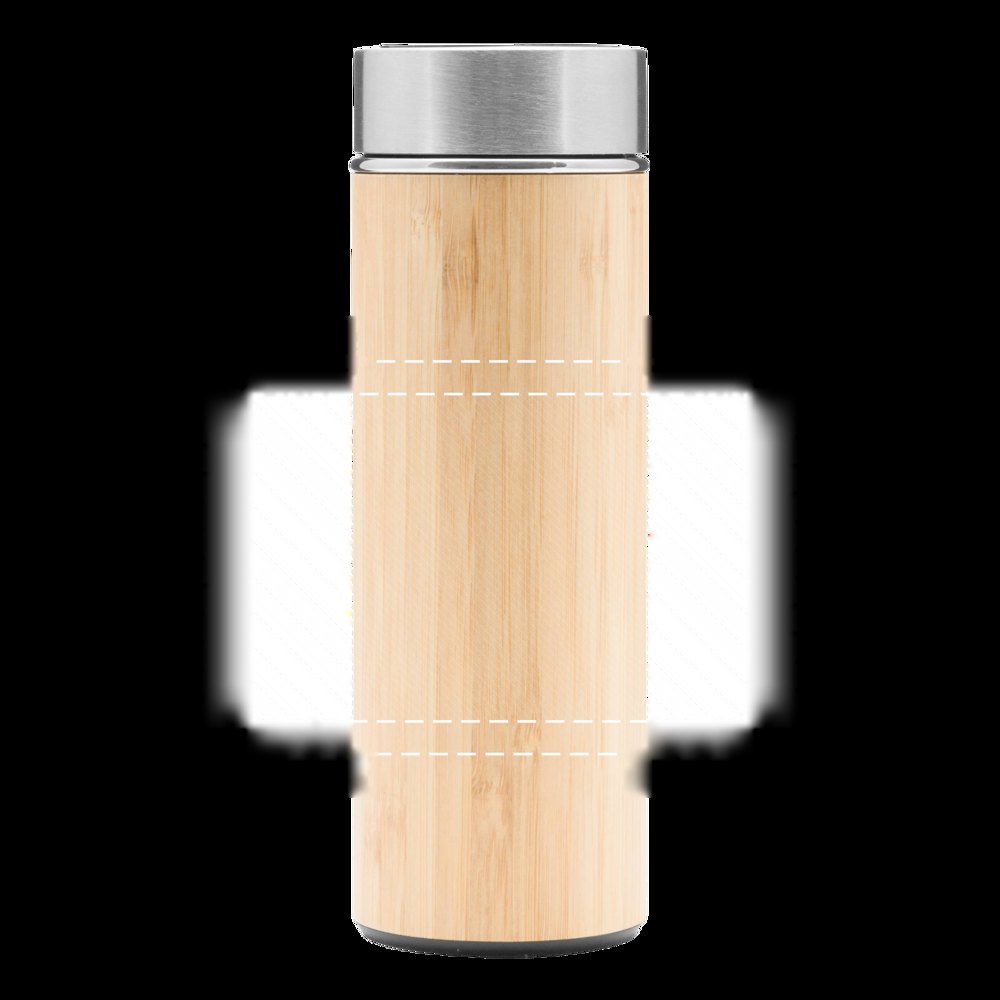 BAMBOO TEMP - Isoleerbeker — drukvlak gecentreerd op voorkant