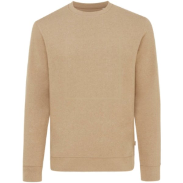 IQONIQ Denali gerecycled katoen sweater ongeverfd — drukvlak artikel voorzijde