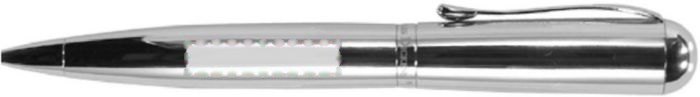 Metal Charles Dickens® balpen Adrian — drukvlak naast de clip rechtshandig