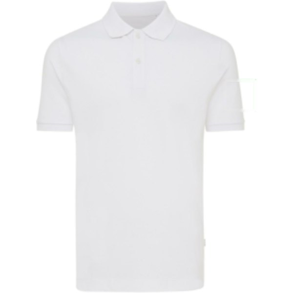 IQONIQ Yosemite gerecycled katoen pique polo — drukvlak mouw links