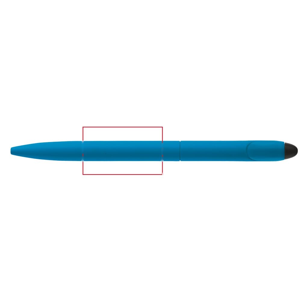 Balpen Touchy stylus hardcolour — drukvlak 180 graden van de clip