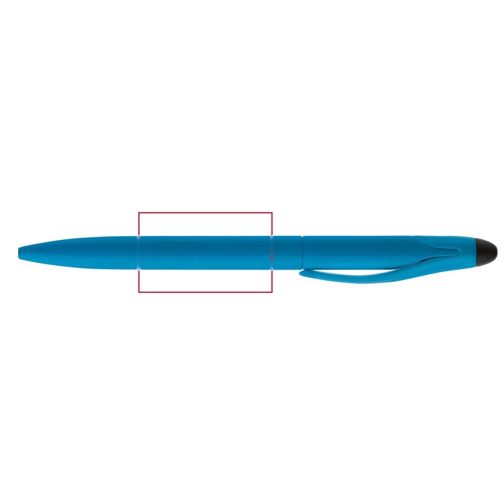 Balpen Touchy stylus hardcolour — drukvlak 270 graden van de clip