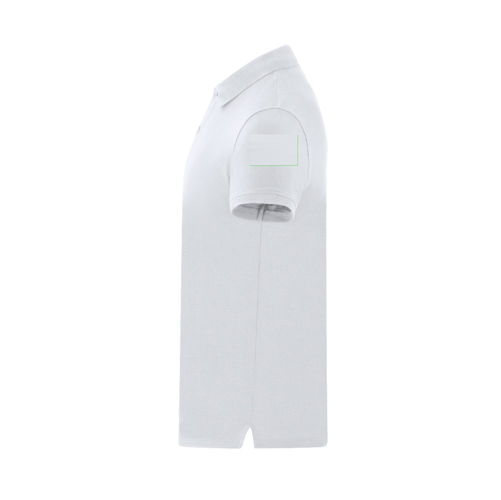 Kinder Wit Polo Shirt Charles — drukvlak linkermouw