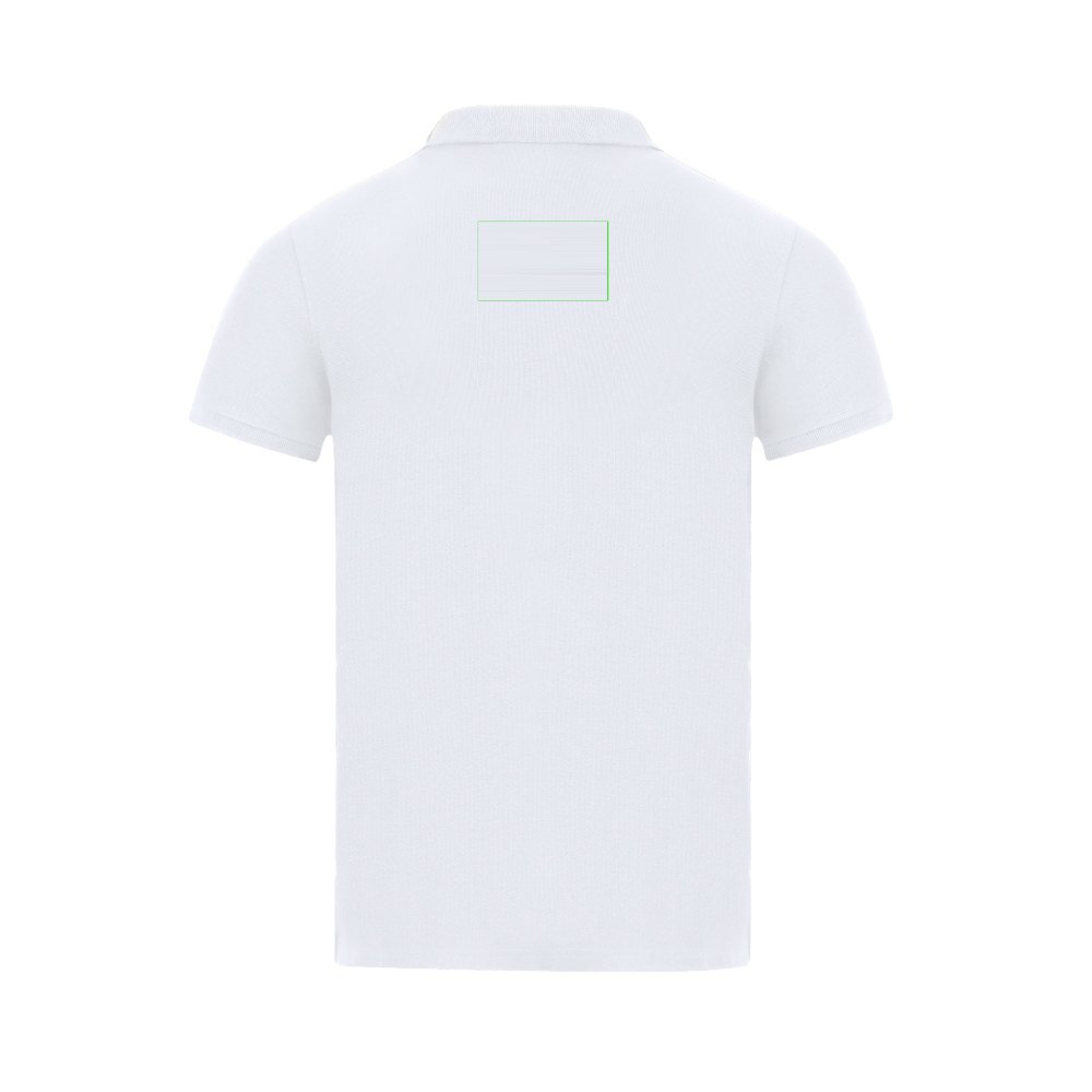 Kinder Wit Polo Shirt Charles — drukvlak hoge rug