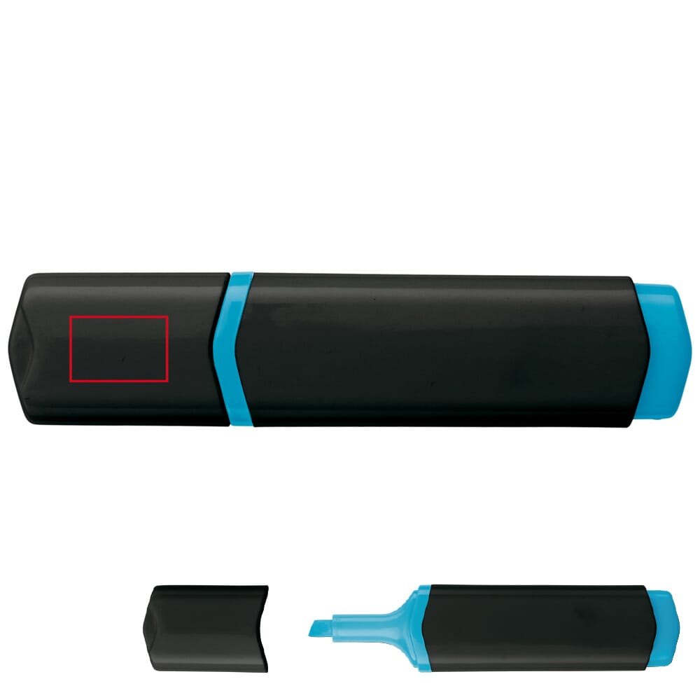 Tekstmarker — drukvlak op de kap, zijde 1