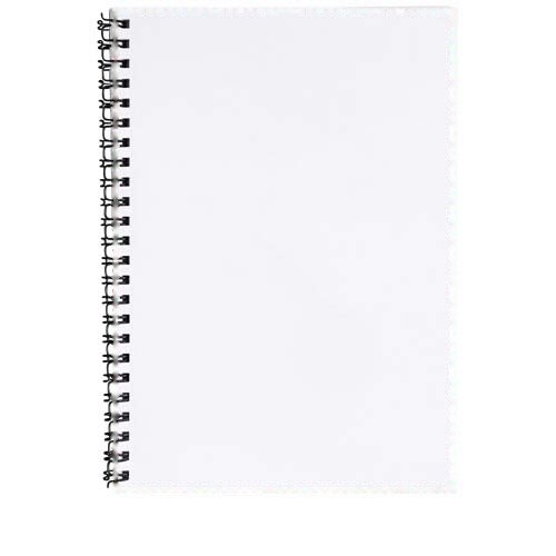 Desk-Mate® A6 kleuren spiraal notitieboek — drukvlak achterzijde van het vel (staand rug rechts)