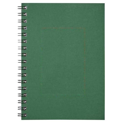 Desk-Mate® A6 kleuren spiraal notitieboek — drukvlak voorzijde