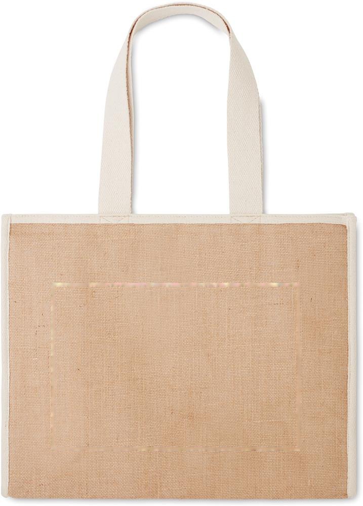 CAMPO DE GELI - Koeltas van canvas en jute — drukvlak achterzijde