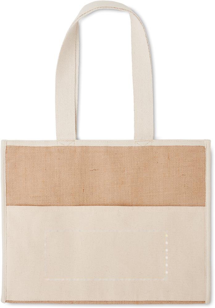 CAMPO DE GELI - Koeltas van canvas en jute — drukvlak voorzijde vak