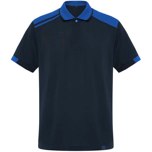 Samurai 160 g/m2 unisex antibacteriële polo met korte mouwen — drukvlak rechter borst