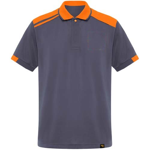 Samurai 160 g/m2 unisex antibacteriële polo met korte mouwen — drukvlak linker borst