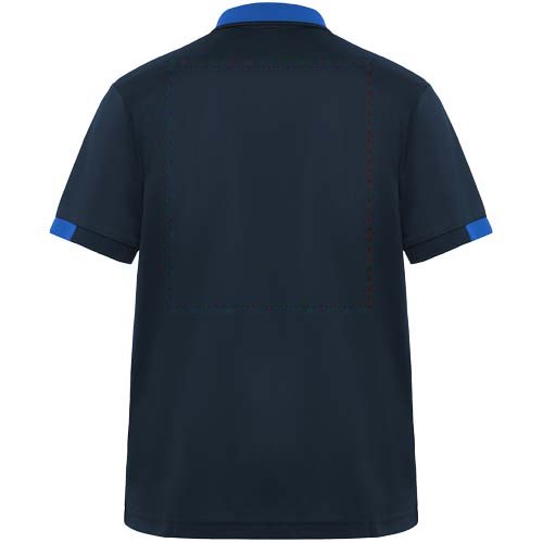Samurai 160 g/m2 unisex antibacteriële polo met korte mouwen — drukvlak impact hoog op de achterzijde