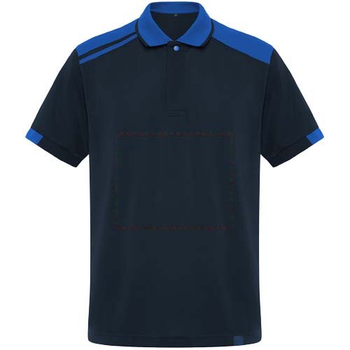 Samurai 160 g/m2 unisex antibacteriële polo met korte mouwen — drukvlak impact volledige voorzijde
