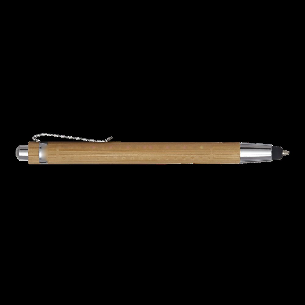 TOUCH BAMBOO - Balpen — drukvlak op de rechts zijde van de clip