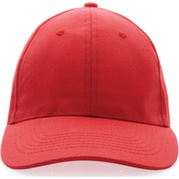 Impact AWARE™ 6 panel 280gr gerecycled katoenen cap — drukvlak artikel voorzijde rechts