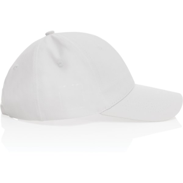 Impact AWARE™ 6 panel 280gr gerecycled katoenen cap — drukvlak artikel zijkant rechts