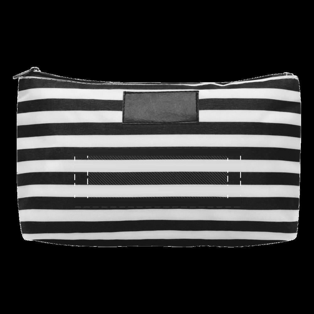 STRIPY - Toilettas — drukvlak gecentreerd op het pu plaatje