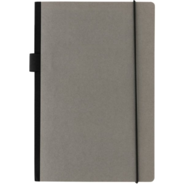 A5 deluxe kraft hardcover notitieboek — drukvlak artikel voorzijde boven