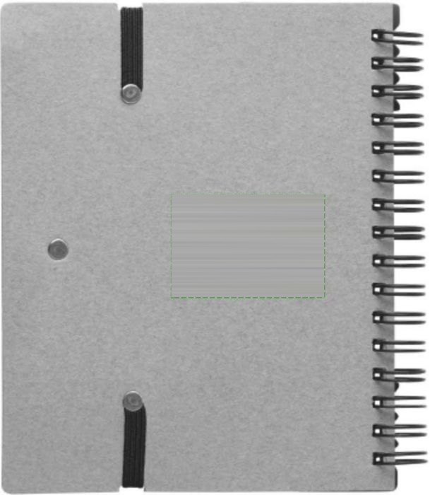 Notitieboek Stella | Gerecycled papier | Gelinieerd — drukvlak achterzijde