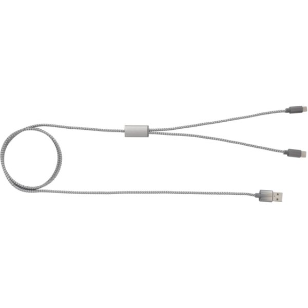 3-in-1 gevlochten nylon kabel — drukvlak usb