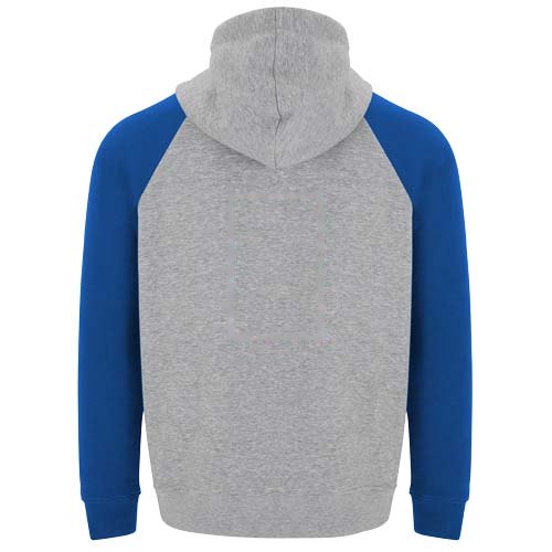 Badet 280 g/m² tweekleurige kinderhoodie — drukvlak impact hoog op de achterzijde