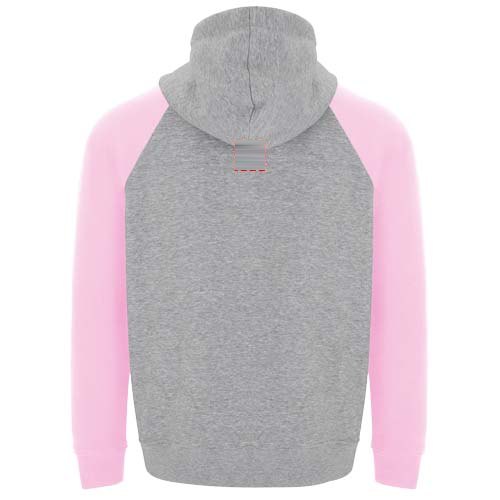 Badet 280 g/m² tweekleurige kinderhoodie — drukvlak hoog op de achterzijde