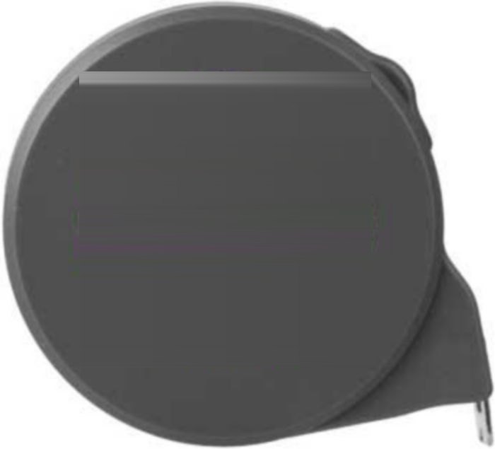 Gerecycled ABS meetlint (3 meter) Ute — drukvlak voorzijde