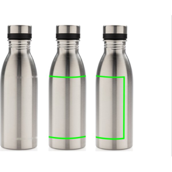 RCS gerecycled roestvrijstalen luxe waterfles — drukvlak artikel