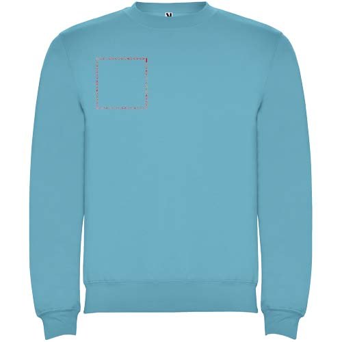 Clasica 280 g/m² unisex trui met ronde hals — drukvlak rechter borst