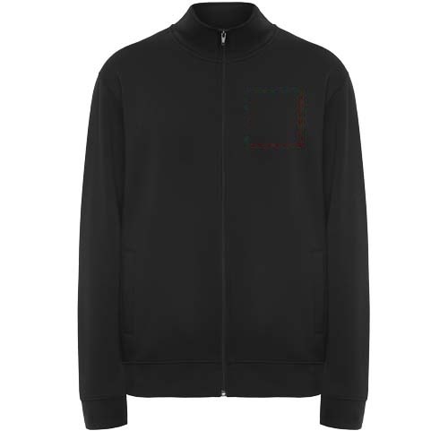 Ulan 280 g/m² unisex sweater met volledige rits — drukvlak linker borst