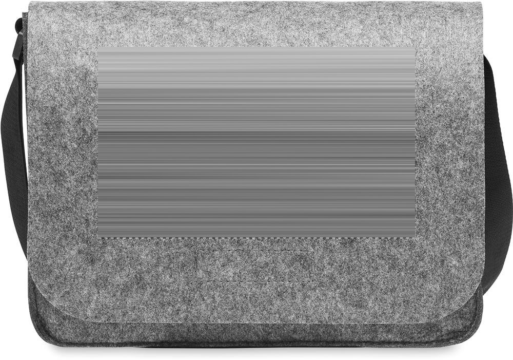 BAGLO - Vilten laptoptas van RPET — drukvlak voorzijde bovenzijde
