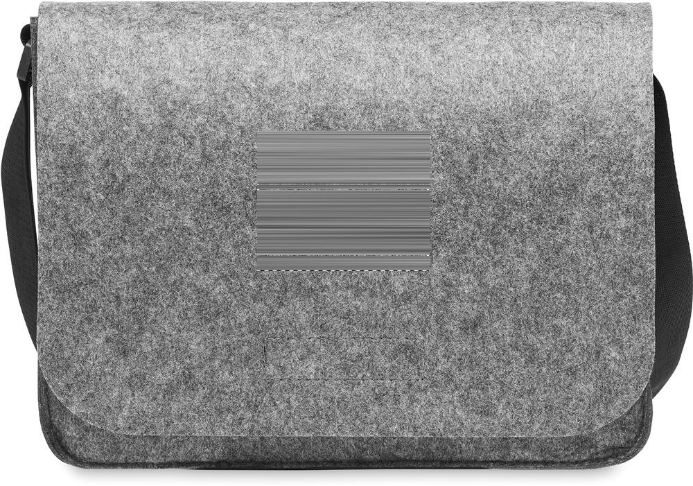BAGLO - Vilten laptoptas van RPET — drukvlak voorzijde