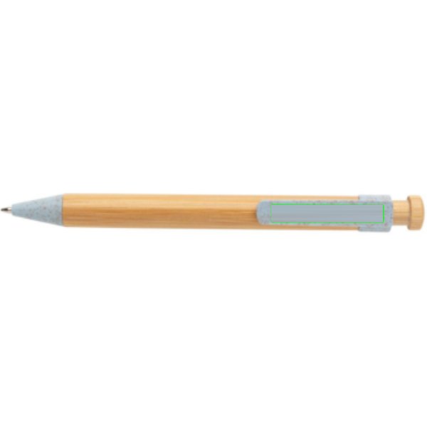 Bamboe pen met tarwestro clip — drukvlak clip