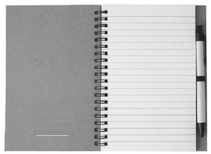 Notitieboek Stella | Gerecycled karton | Gelinieerd | Balpen — drukvlak binnenzijde