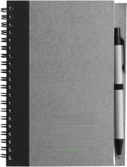 Notitieboek Stella | Gerecycled karton | Gelinieerd | Balpen — drukvlak voorzijde