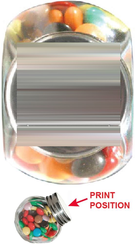 CHOCKY - Chocolade in glazen potje — drukvlak dop