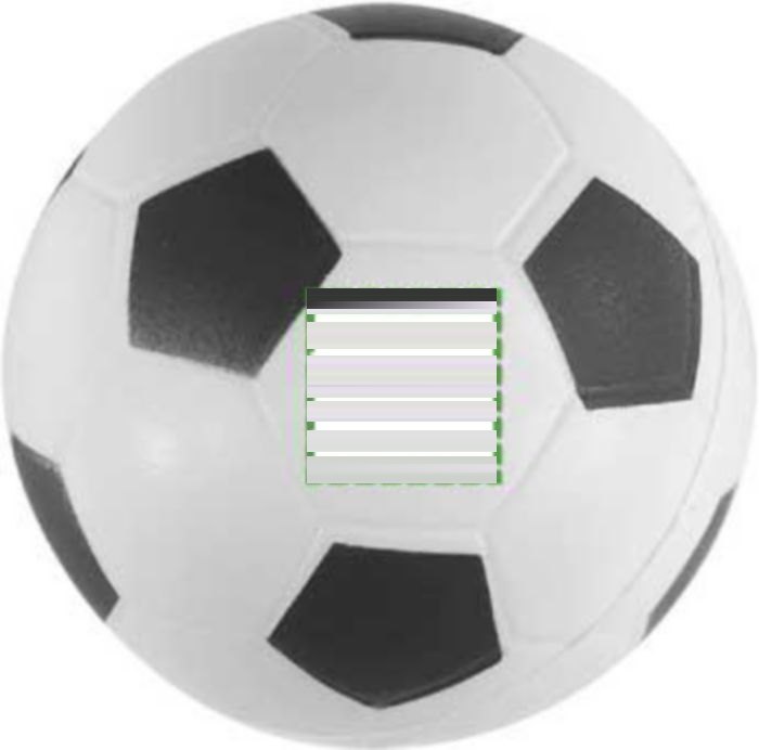 Stress voetbal Elijah | Zacht schuim | 6,3 cm — drukvlak anders
