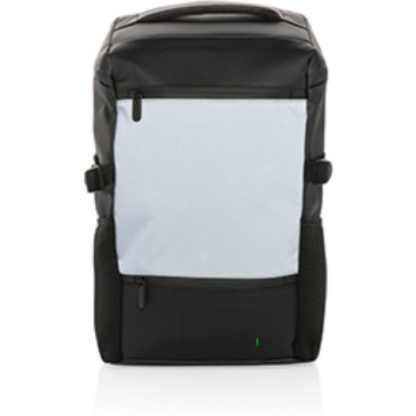 PU high visibility easy access 15.6" laptoprugzak — drukvlak artikel voorzijde onder