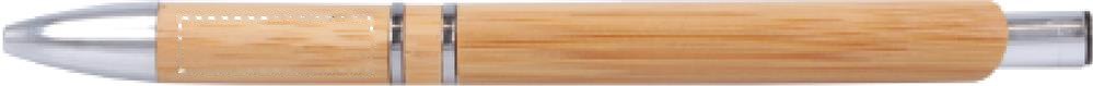 BERN BAMBOO - Bamboe balpen — drukvlak opposite de clip